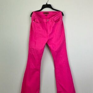 Judy Blue Pink Flare Pants Boot Cut